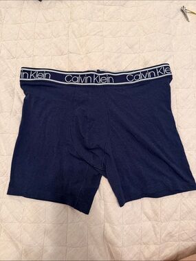 Calvin Klein Navy Logo Waistband Boxer Briefs